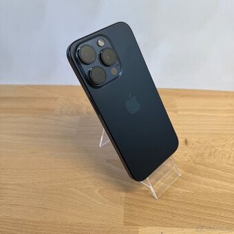 iPhone 15 Pro 128GB, 100% baterie, modrý, eSIM (rok záruka)
