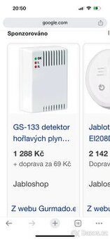 Detekror plynů jablotron
