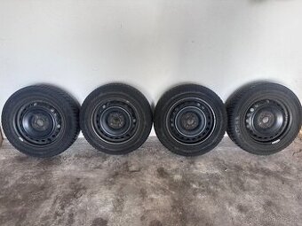 Plechové disky 4x100 r15 + zimní pneu