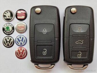 Klíč Škoda Volkswagen Seat 2 / 3 tlačítka. Cena za 1 kus =