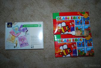 Tvořivá sada a barvy na sklo