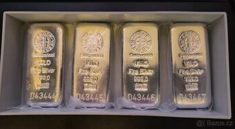 4x1kg Investiční stříbrný slitek ARGOS HERAEUSSA