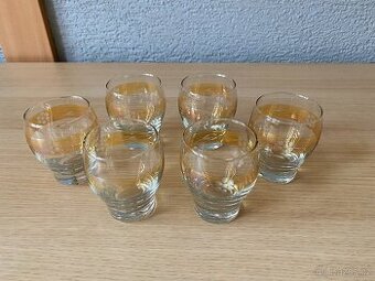 Ojedinělá retro sada velkých panáků s motivem - 125 ml, 6x