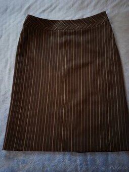 Černá sukně s bílými proužky,  zn. Florence + Fred