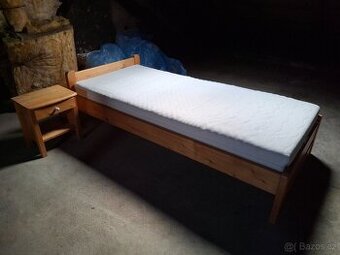 Masivní dubová postel 90x200cm