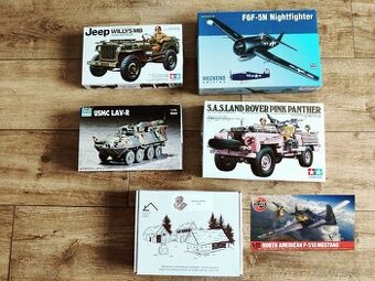 Plastikové a dřevěné modely