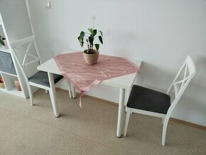 2x dřevěné židle +stůl