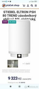 Novy elektricky bojler 80 L