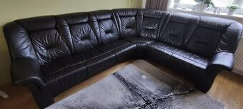 Kožená rohová sedací souprava