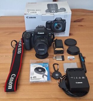 Canon EOS 80D + objektiv - TOP STAV
