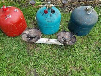 Propanbutanove  lahve 5ks včetně hořáků