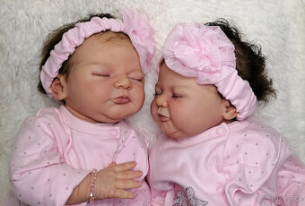Reborn, dvojčátka, panenka, realistická, miminko