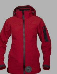 Dámská červená softshelová bunda s kapuci XL/42