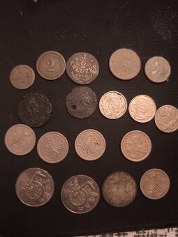 Staré mince – ČSSR, Rakousko, Německo (mix, lot)