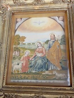 Stary vyšivany svaty obrazek