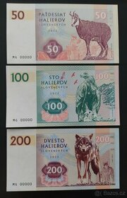 Sada 50, 100 a 200 Haléřů Slovenských - 1