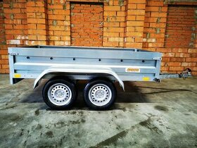 Sklopný přívěsný vozík 2x 750 kg - 236x129x40 cm