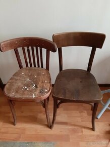 2 staré dřevěné židle Thonet - cena za obě - 1