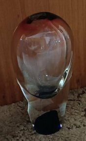 Retro váza z hutního skla - 1