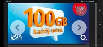 DATOVÁ SIM DataMánie O2 100GB jen za 349,-/měs.