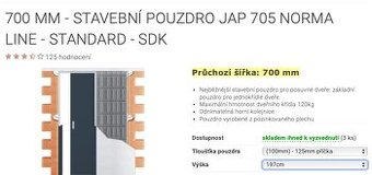 Stavební pouzdro JAP NORMA STANDARD 700x1970 mm