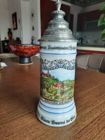 porcelánový pivní korbel , nejstarší pivovar na světě - 1