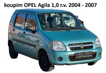 Koupím Opel Agila 1,0 s STK