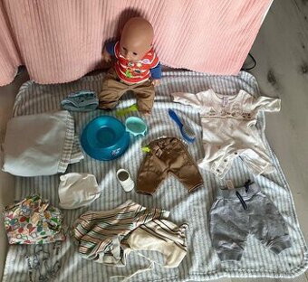 Babyborn sbírka 2x panenka a butik, kolo atd