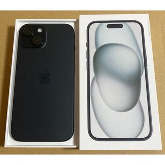 Apple iPhone 15 black, ZÁRUKA 1,5 roku, zánovní