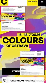 Lístky na Colours of Ostrava 2026