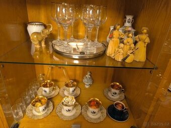 Porcelán a broušené sklo