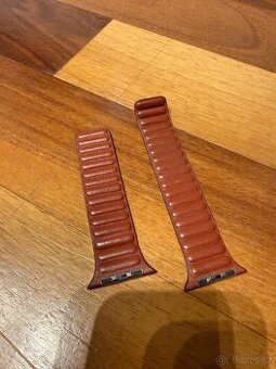 Originální řemínek Apple Watch Leather Link 45 mm • S/M