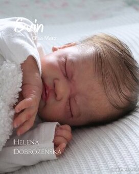 Reborn miminko Evin s břišním platem, vlásky píchané, milé