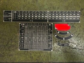 Soustruh S28 - štítky