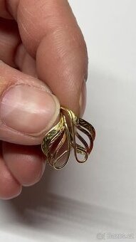 Zlaté starožitné náušnice 585