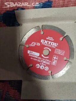 EXTOL kotouč diamantový, segmentový, 89x1,0x10mm