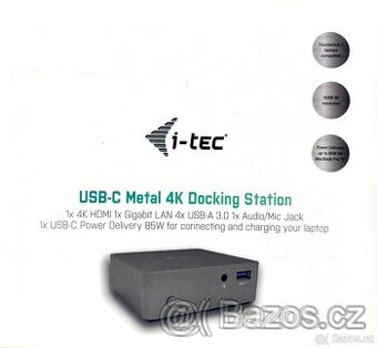 USB-C Metal 4K Docking Station (sleva)
