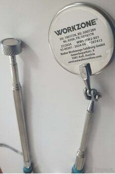 Vytahovák teleskop s magnetem a LED+zrcátko,nové