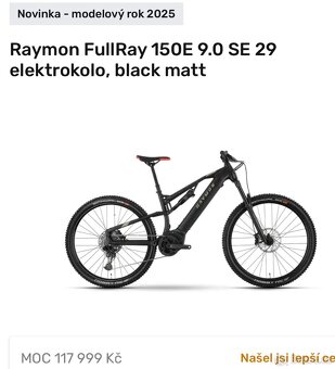 Celoodpružené elektrokolo Raymon 150E 9.0SE