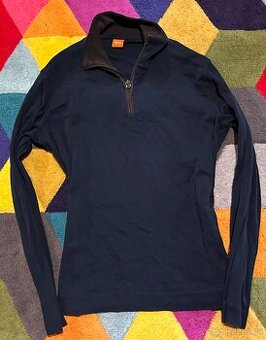 HUGO BOSS  PÁNSKÁ NAVY BAVLNĚNÁ MIKINA POLOZIP 💪🏽🤩XXL