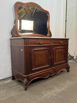 Francouzská komoda s mramorem a zrcadlem (134020)