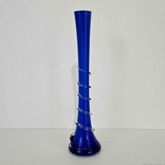 STAROŽITNÁ SKLENĚNÁ VÁZA - SPIRÁLA