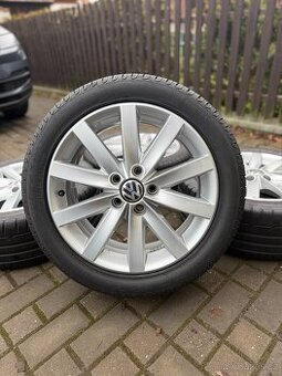 ORIGINÁL Alu Volkswagen PORTO R17, 5x112 - TOP STAV