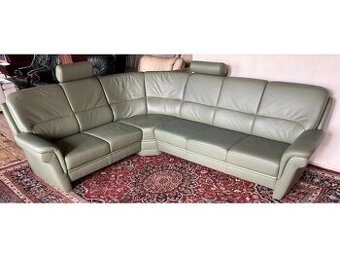 Luxusní rohová kožená sedací souprava, 3009