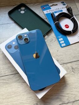 Prodám iPhone 13 128gb světle modrý (100% kondice baterie)