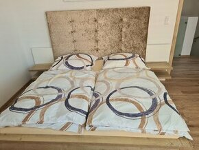 Masiv manželská postel vc matrací. JAKO NOVÁ - 1
