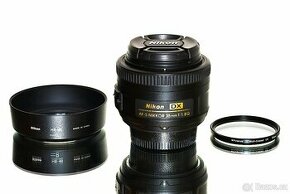 Nikon AF-S Nikkor 35mm 1:1,8 G + UV filtr TOP STAV - 1