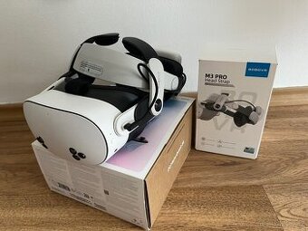 Meta Quest 3S 128 GB a BOBO headstrap M3 PRO s baterií