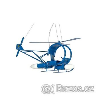 Dětský lustr Helikoptéra 3xE14/12W modrá