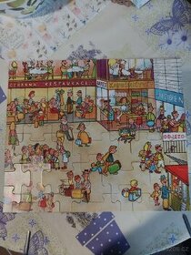 Dětské retro puzzle Nádraží.